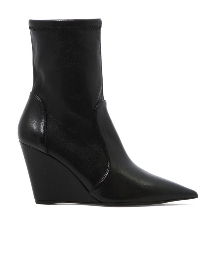 Stuart Weitzman Stuart Wedge 85mm Ankle Boots In Black