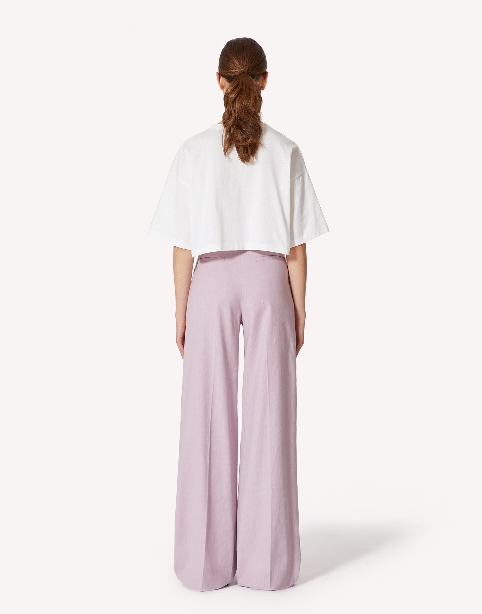 Red Valentino Wide-legged Casual Pants In Pink