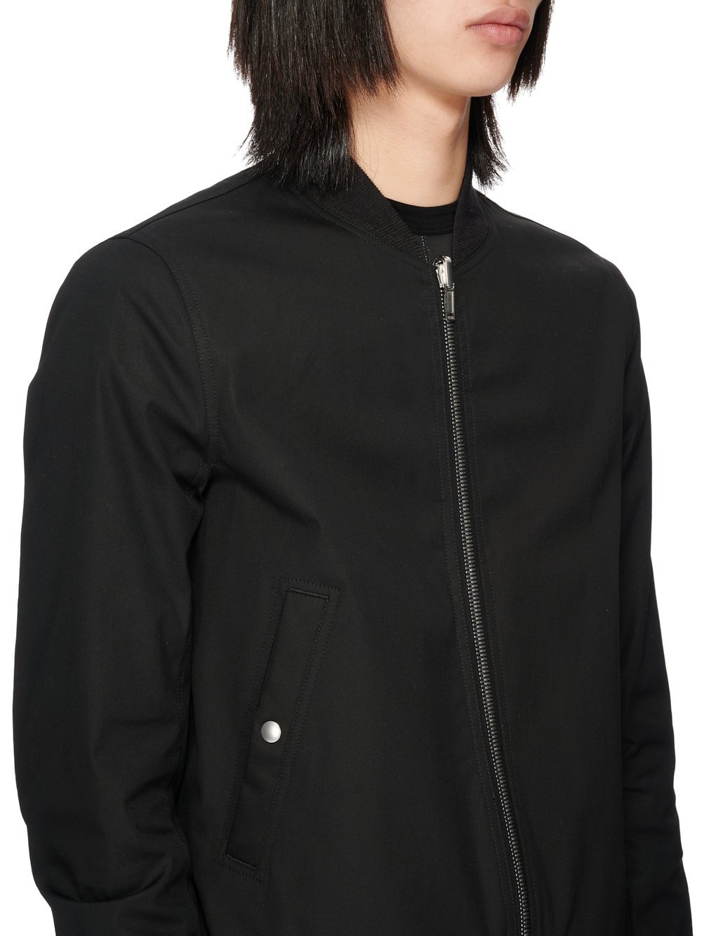 Rick Owens Zip-up Long-sleeved Reversible Jacket In Black
