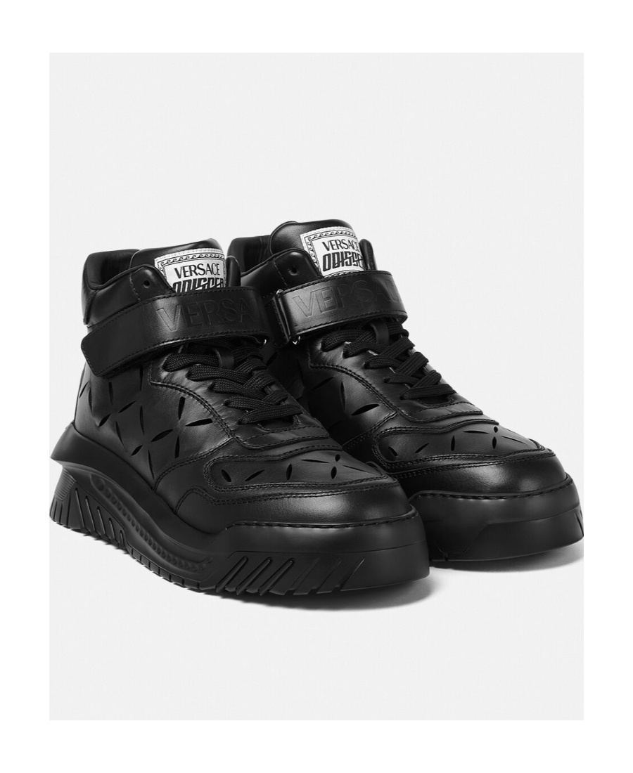 Versace 'odissea' Sneakers With Cut-outs In Black