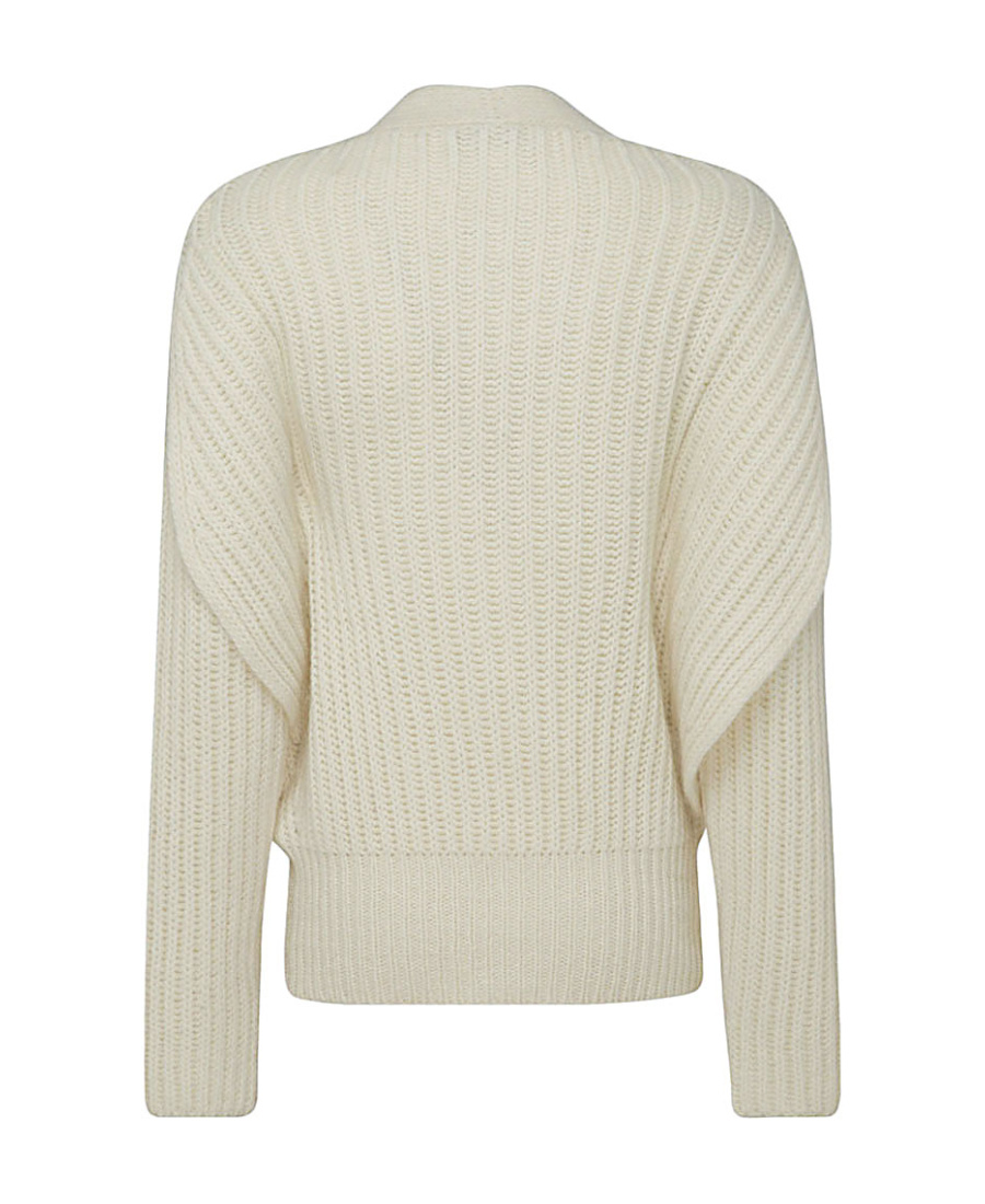 Fabiana Filippi Ribbed-knit Buttoned Cardigan In White