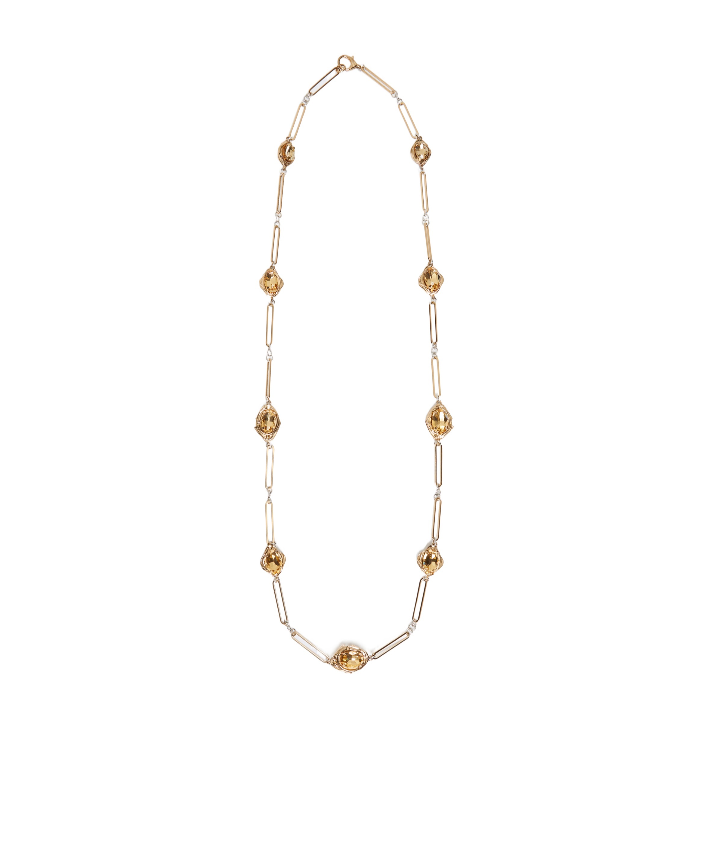 Weekend Max Mara Plated Metal Necklace In Yellow