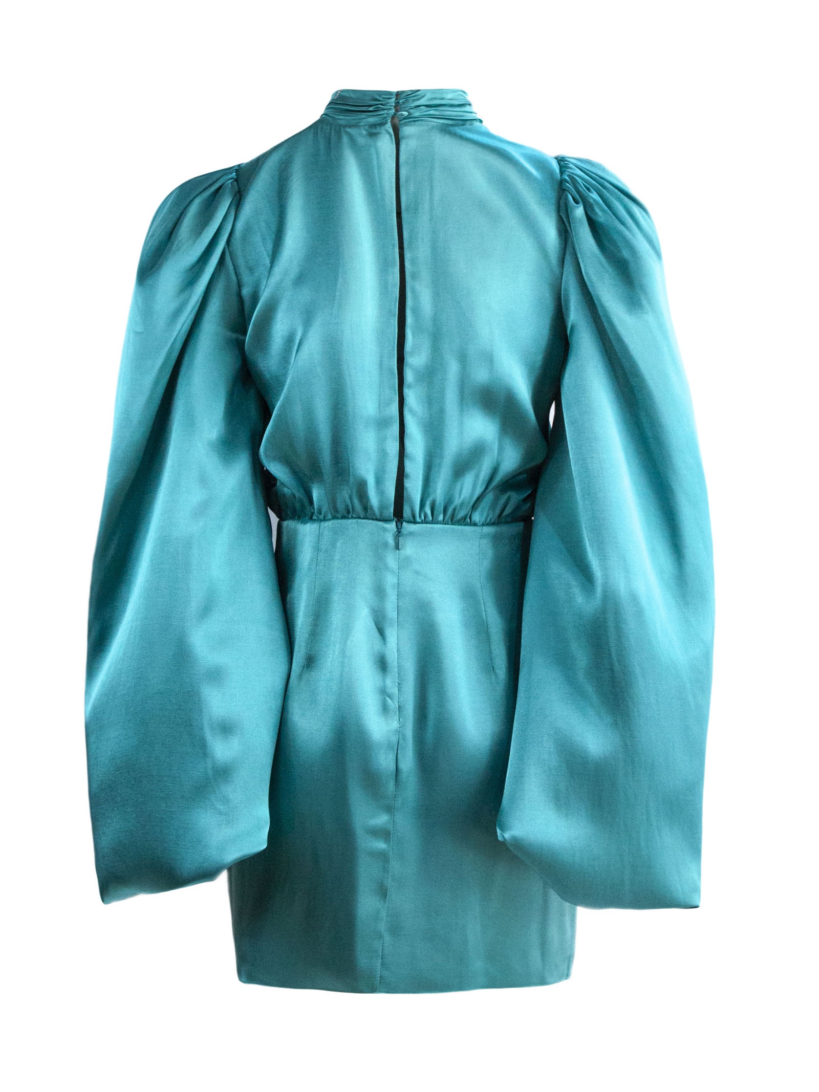 ATTICO THE ATTICO BALLOON SLEEVE MINI DRESS