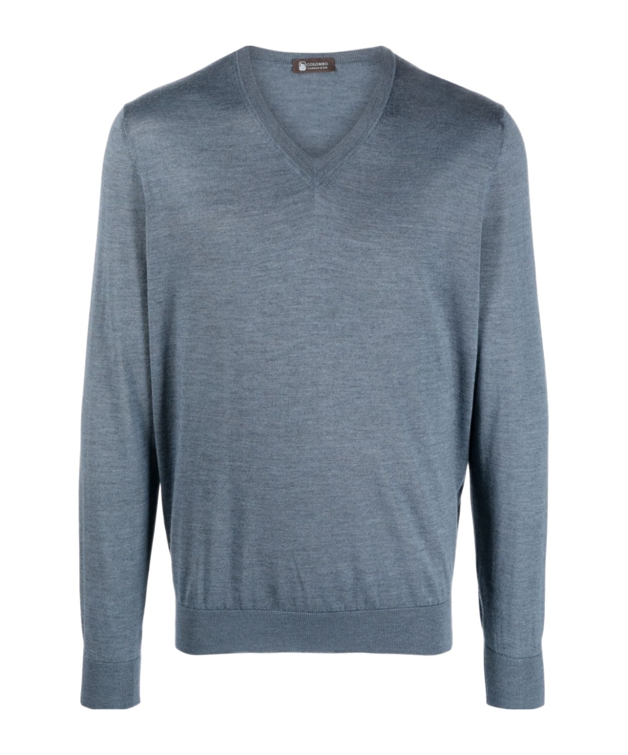 Colombo Crew-neck Fine-knit Jumper In Gray