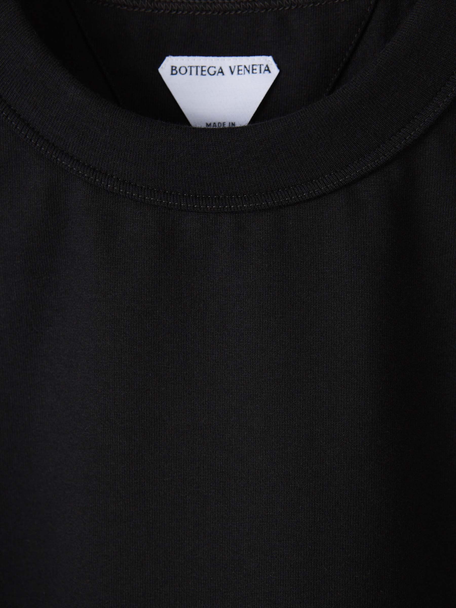 Bottega Veneta Navy Cotton Classic T-shirt In Black