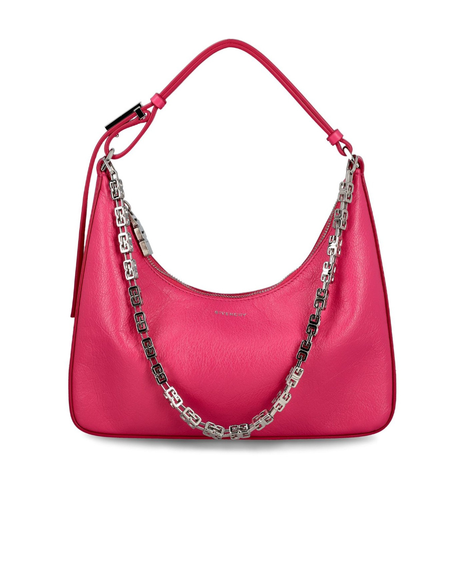 Givenchy Moon Leather Shoulder Bag In Phosphor