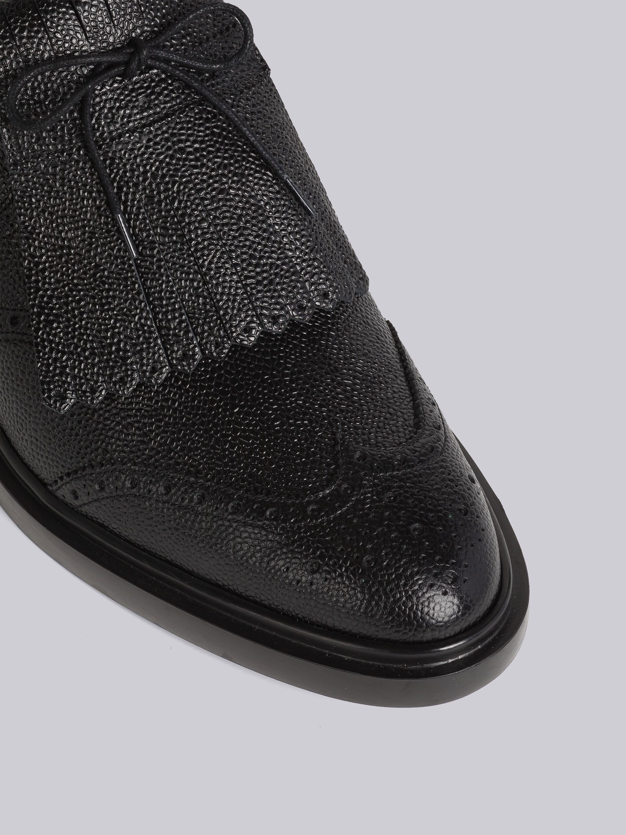 Thom Browne Tassel-trim Leather Brogues In Black