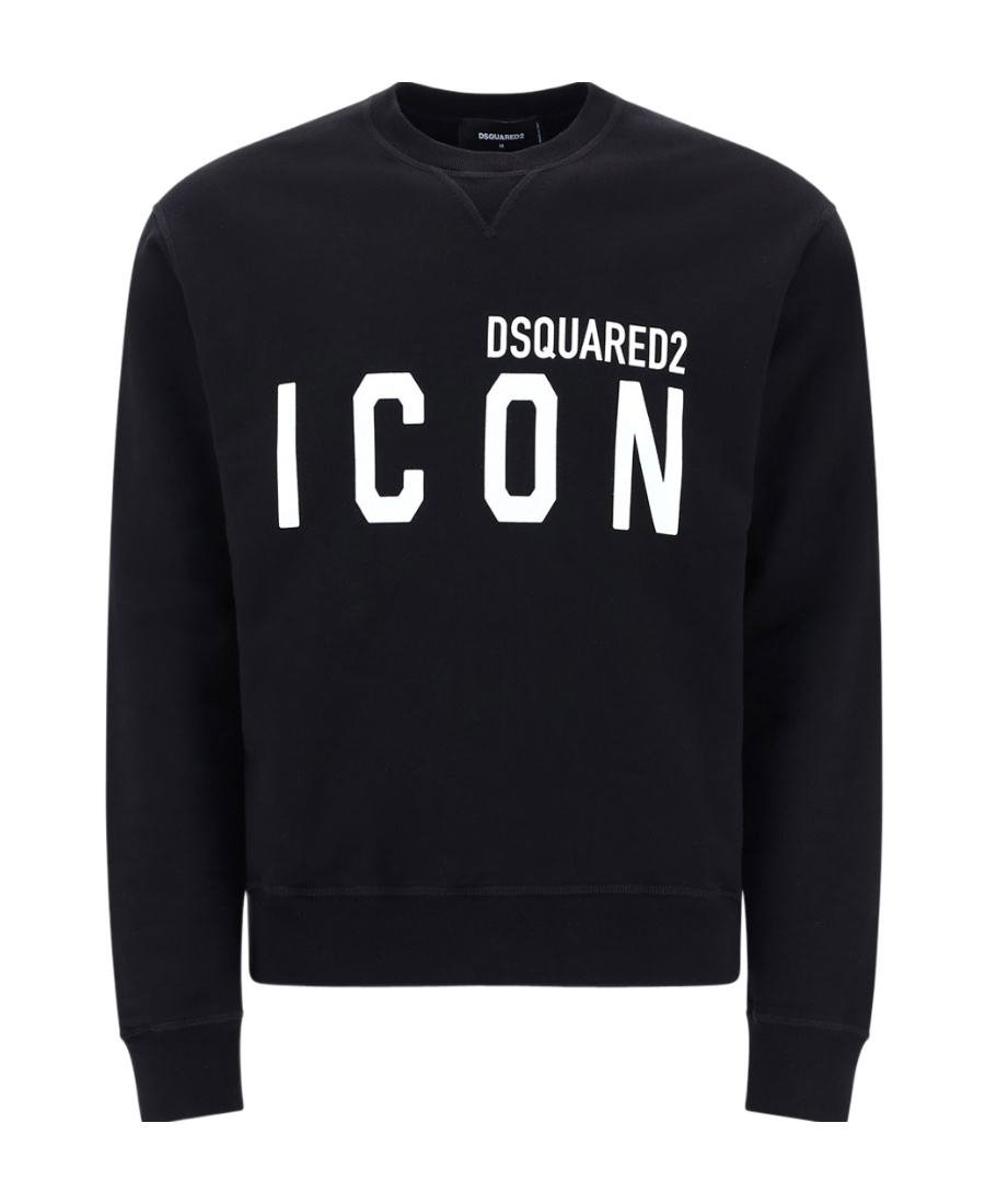 Dsquared2 Icon-print Crew Neck Sweatshirt In Black