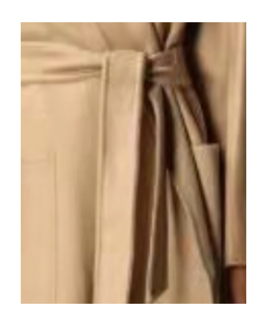 Max Mara Lapel Coat In Nude