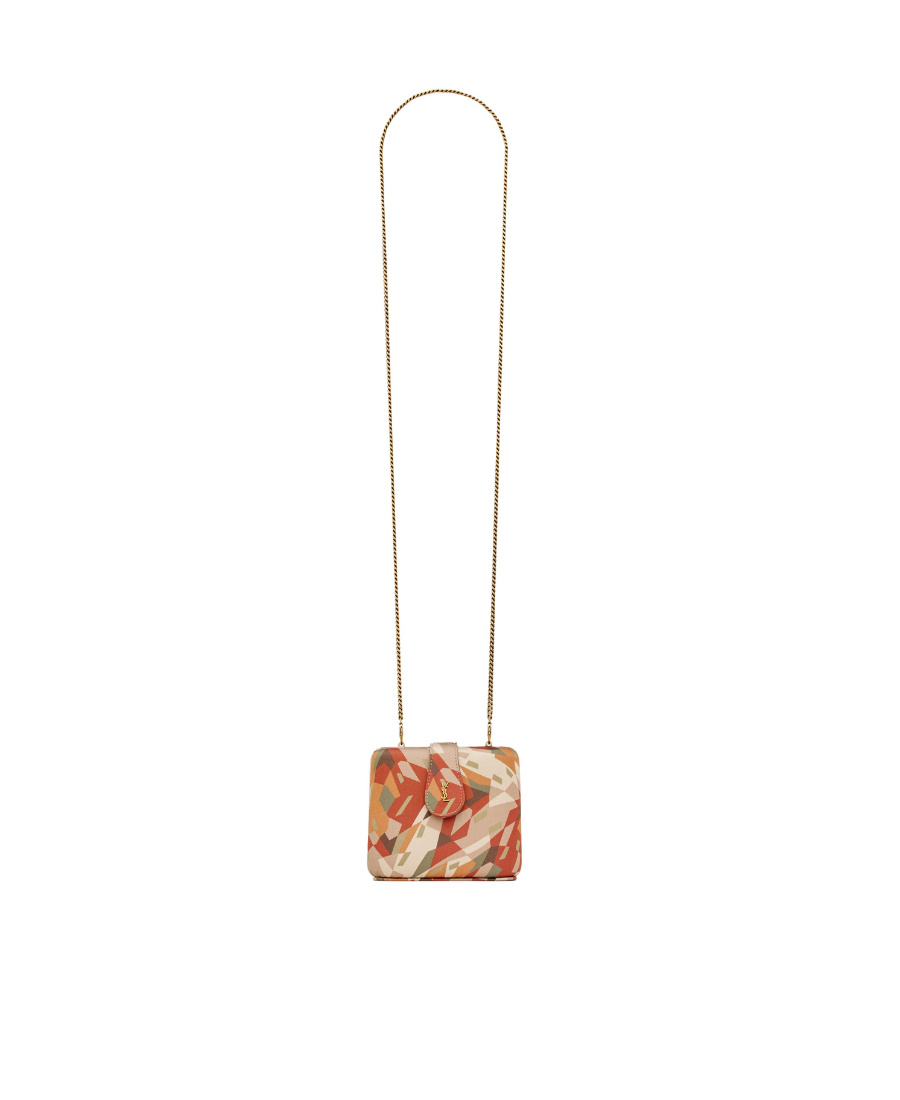 Saint Laurent Logo Mini Bag In Nude