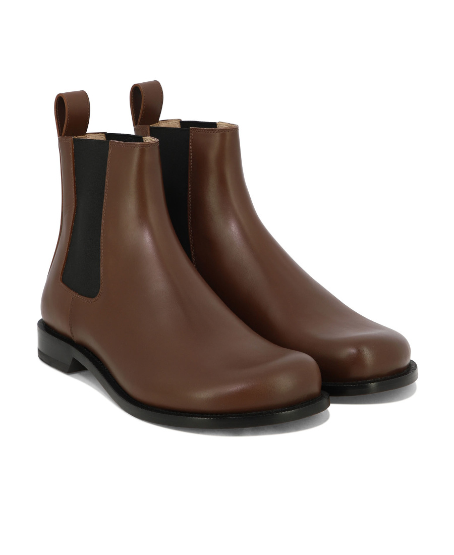 Loewe Campo Chelsea Boots In Brown