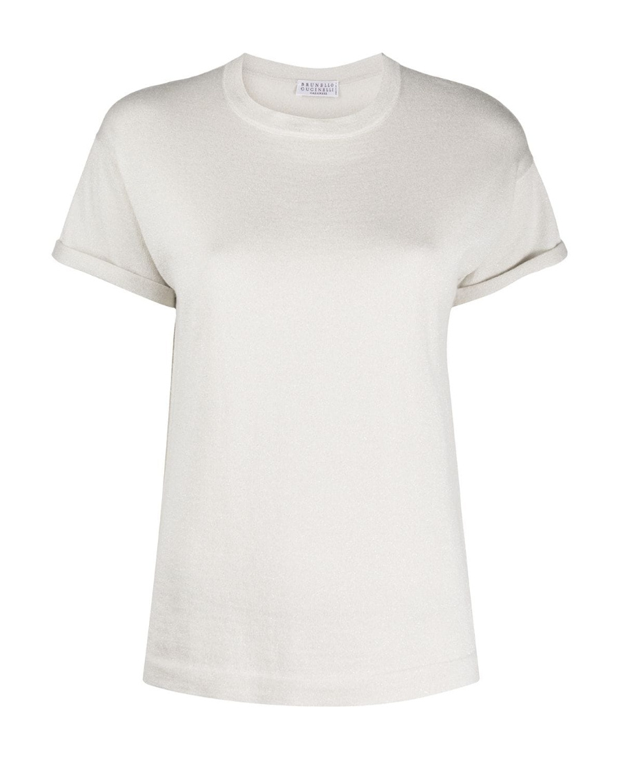 Brunello Cucinelli Short Sleeves Round-neck In White