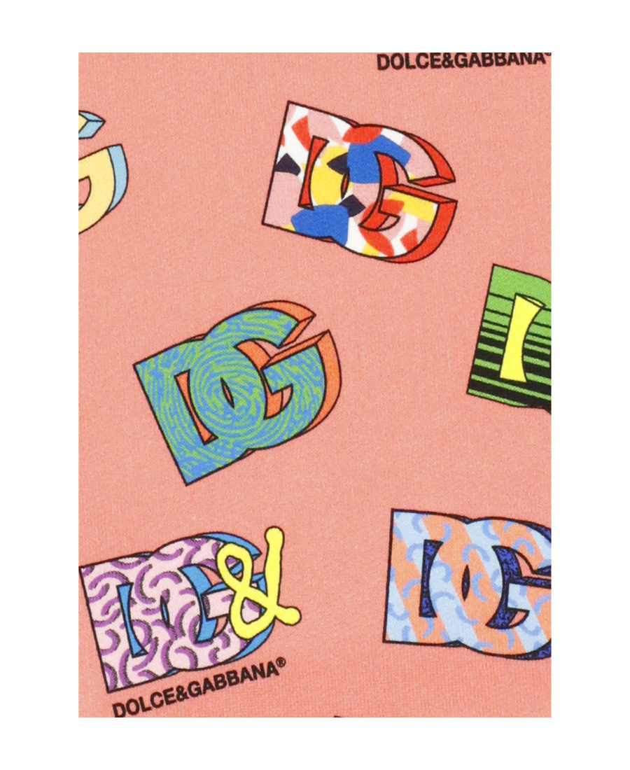 Dolce & Gabbana Dolce  Gabbana Kids 80s All-over Printed Tapered Trousers In Pink
