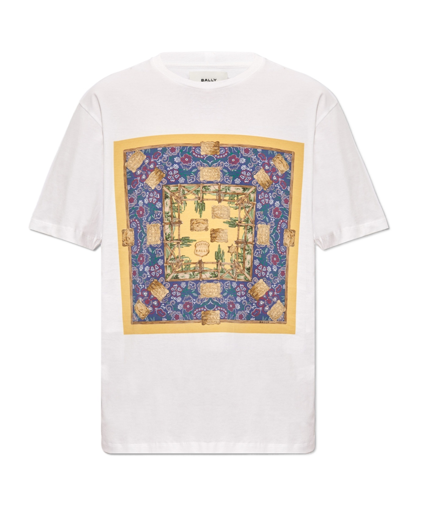 Bally Front Graphic Organic Cotton T-shirt In White