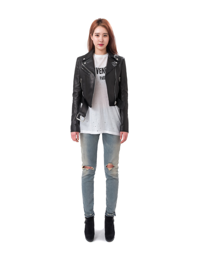 Givenchy Logo Leather Jacket In Black