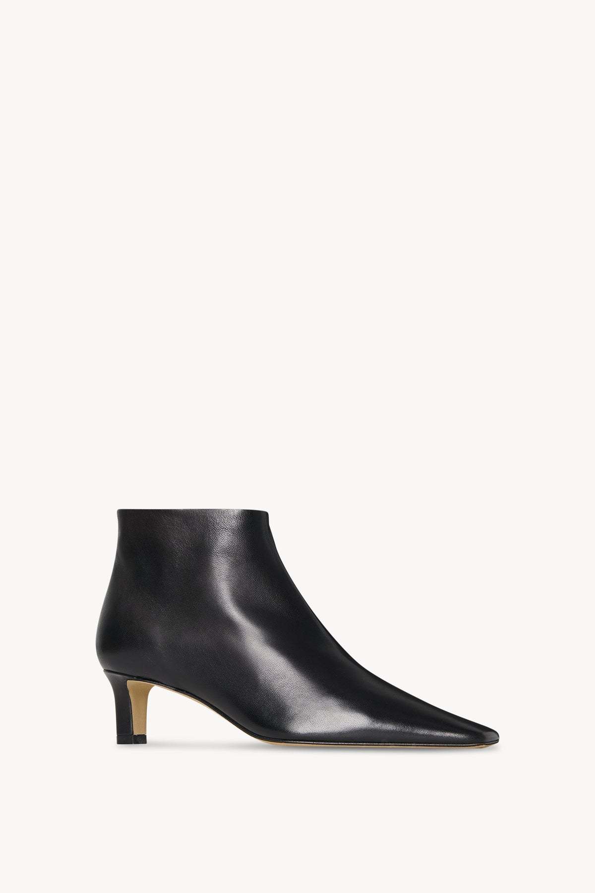 The Row Black Carla 45 Ankle Boots In Leather In Black