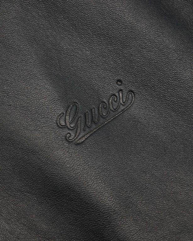 Gucci Logo Casual Jacket In Black