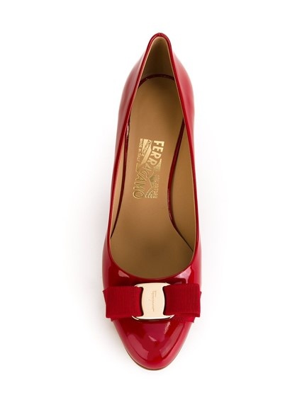 Ferragamo Carla 75mm Leather Pumps In Red