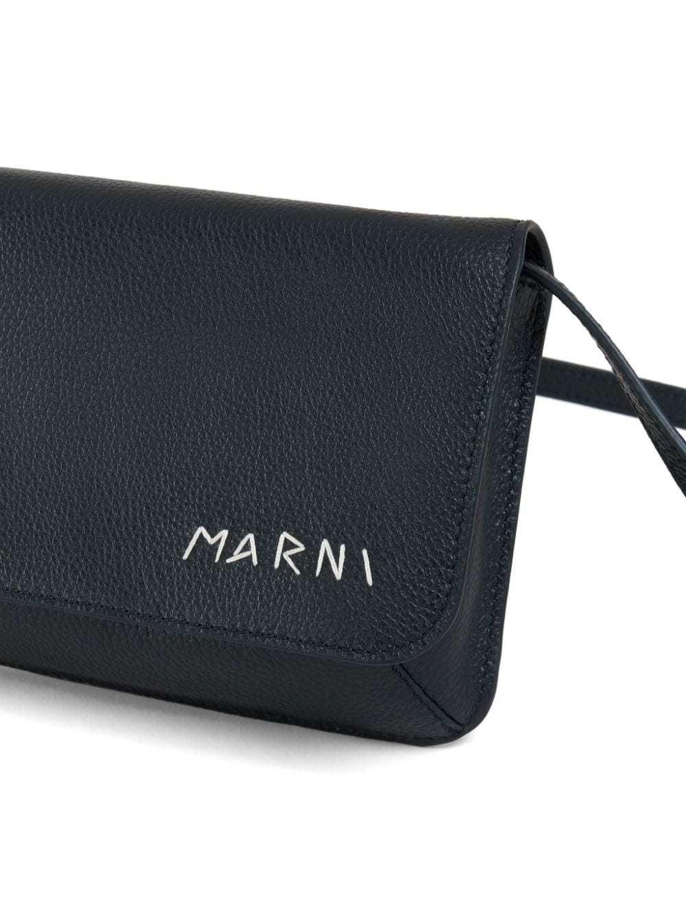 Marni Flap Trunk Shoulder Bag With In Black