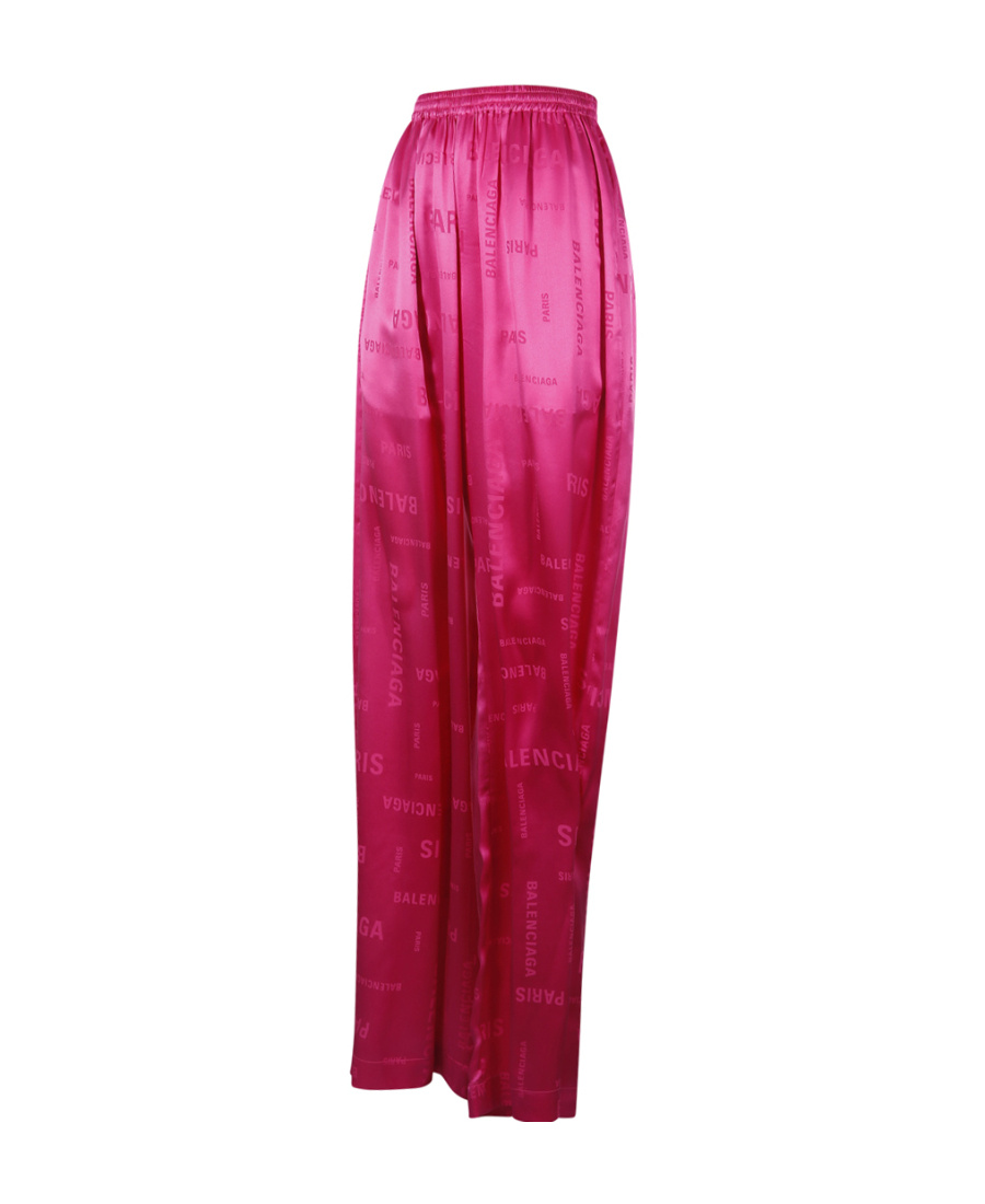 Shop Balenciaga Paris Wide-leg Track Pants In Red