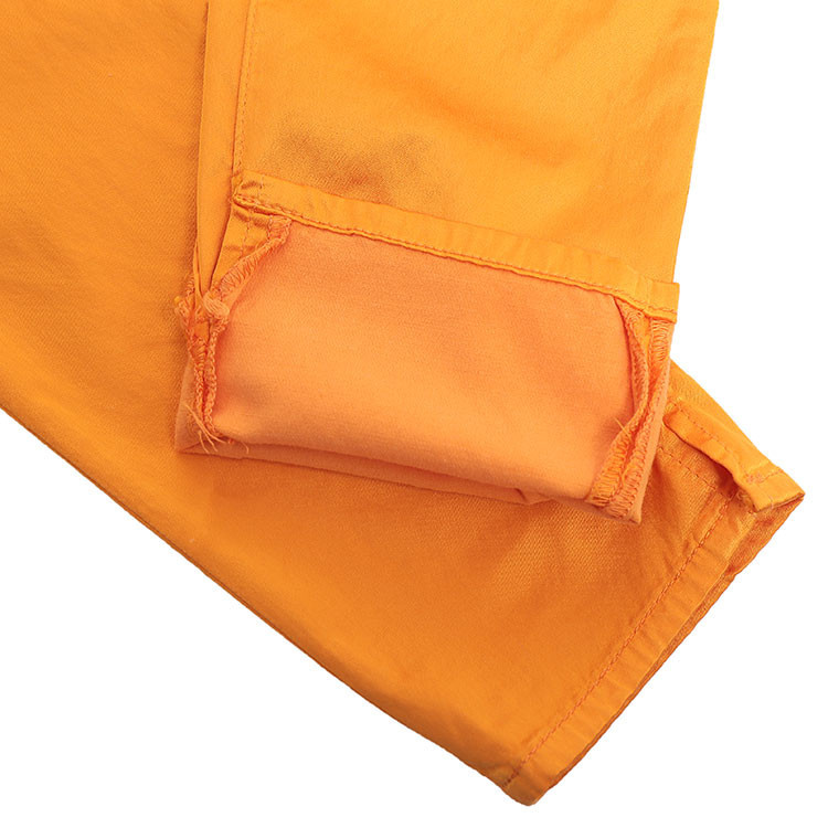 Moschino Slim Casual Pants In Orange