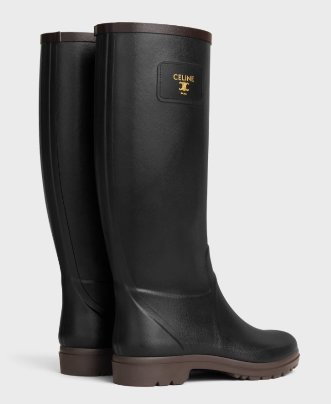 Celine Rain Boots In Black