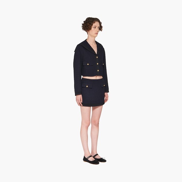 MIU MIU TWEED MINISKIRT