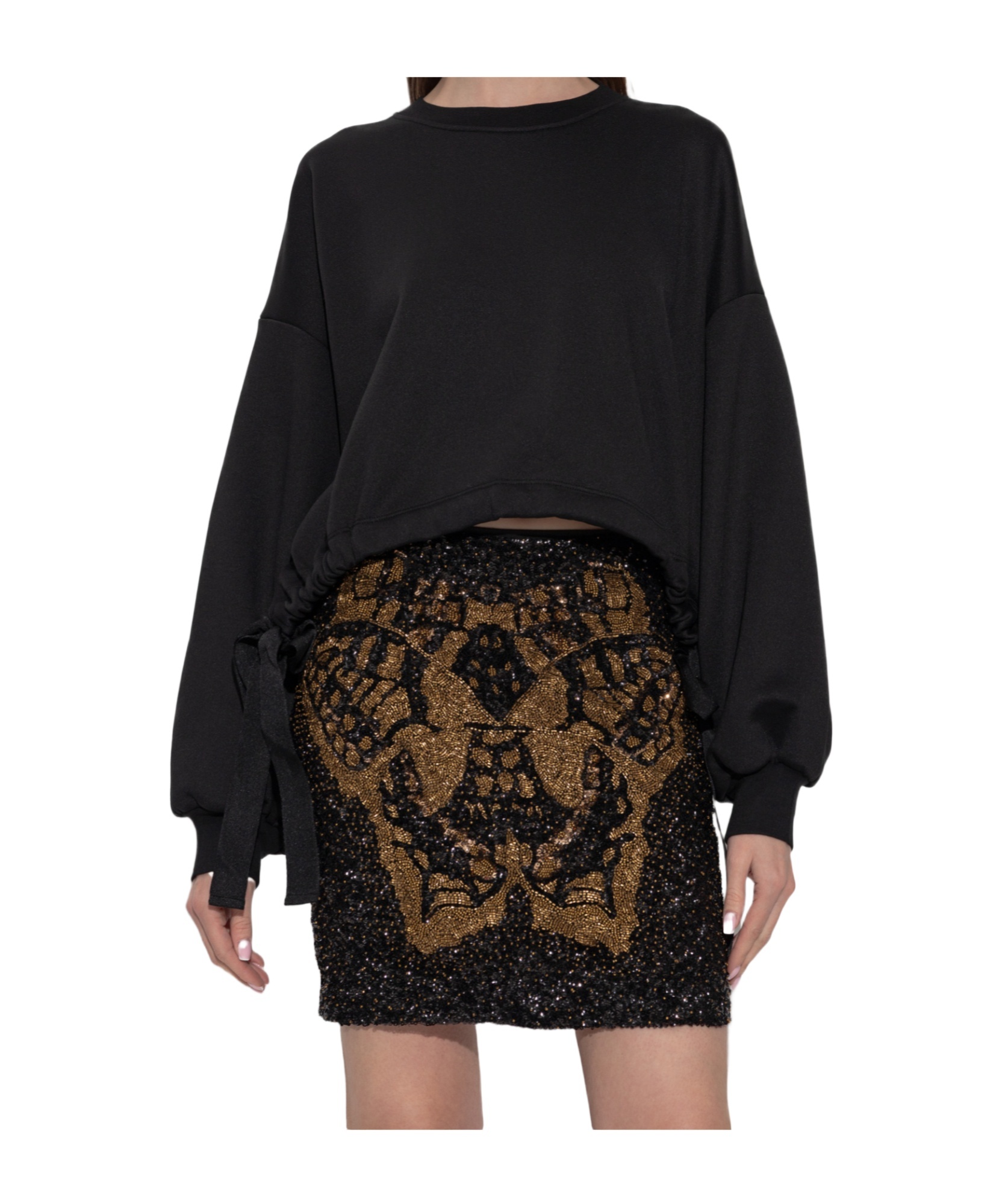 Allsaints Crew Neck Sweatshirt In Black