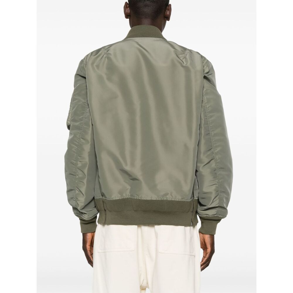 Shop Sacai Zip-up Bomber Jacket In Nude