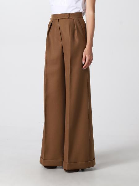 Max Mara Verbano Slim-fit Tailored Pants In Brown