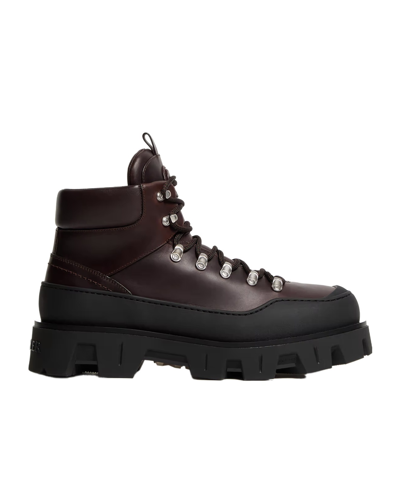 Moncler Grenoble Peak Trek Leather Hiking Boots In Animal Print
