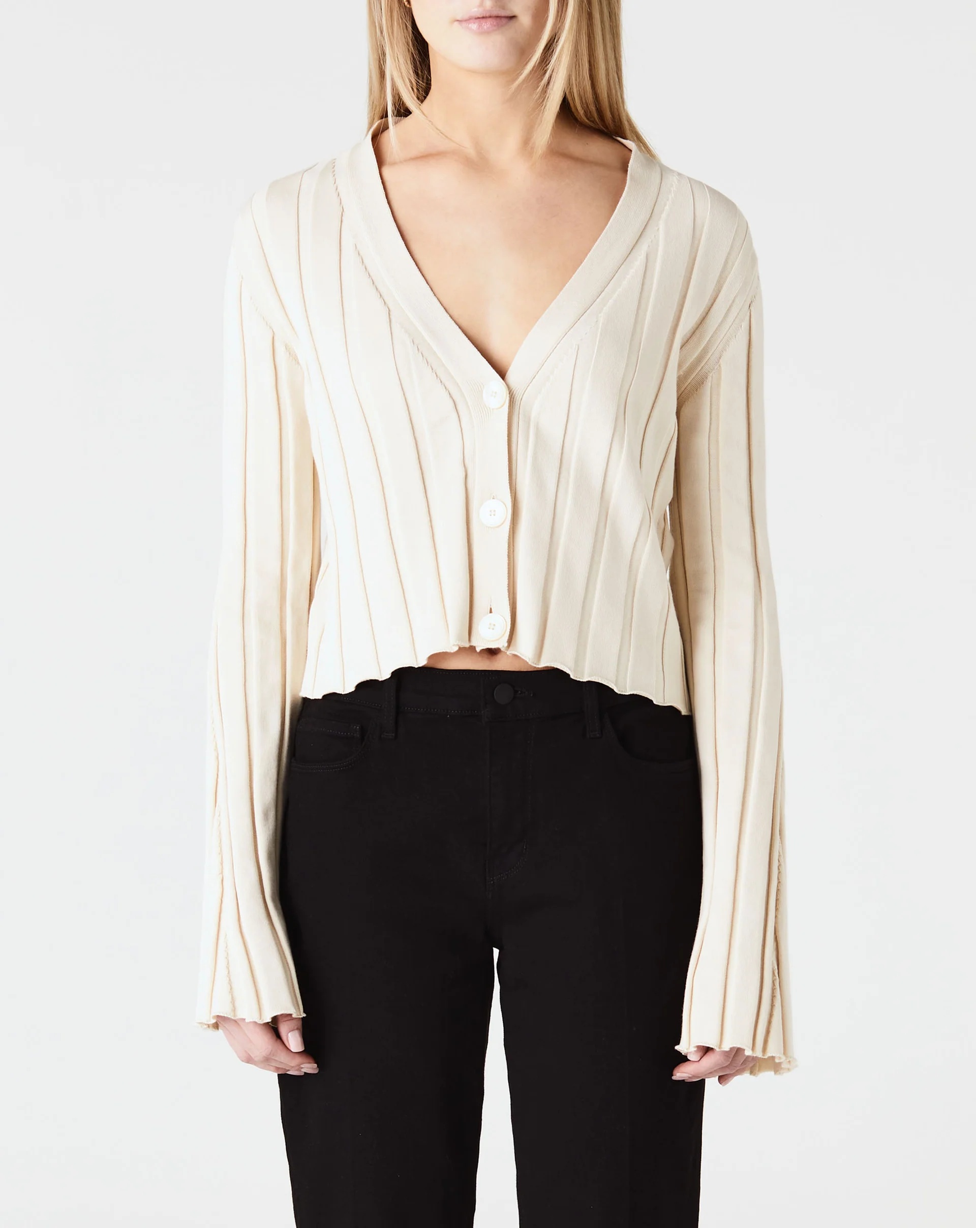 Stella Mccartney Logo Knitted Cardigan In White