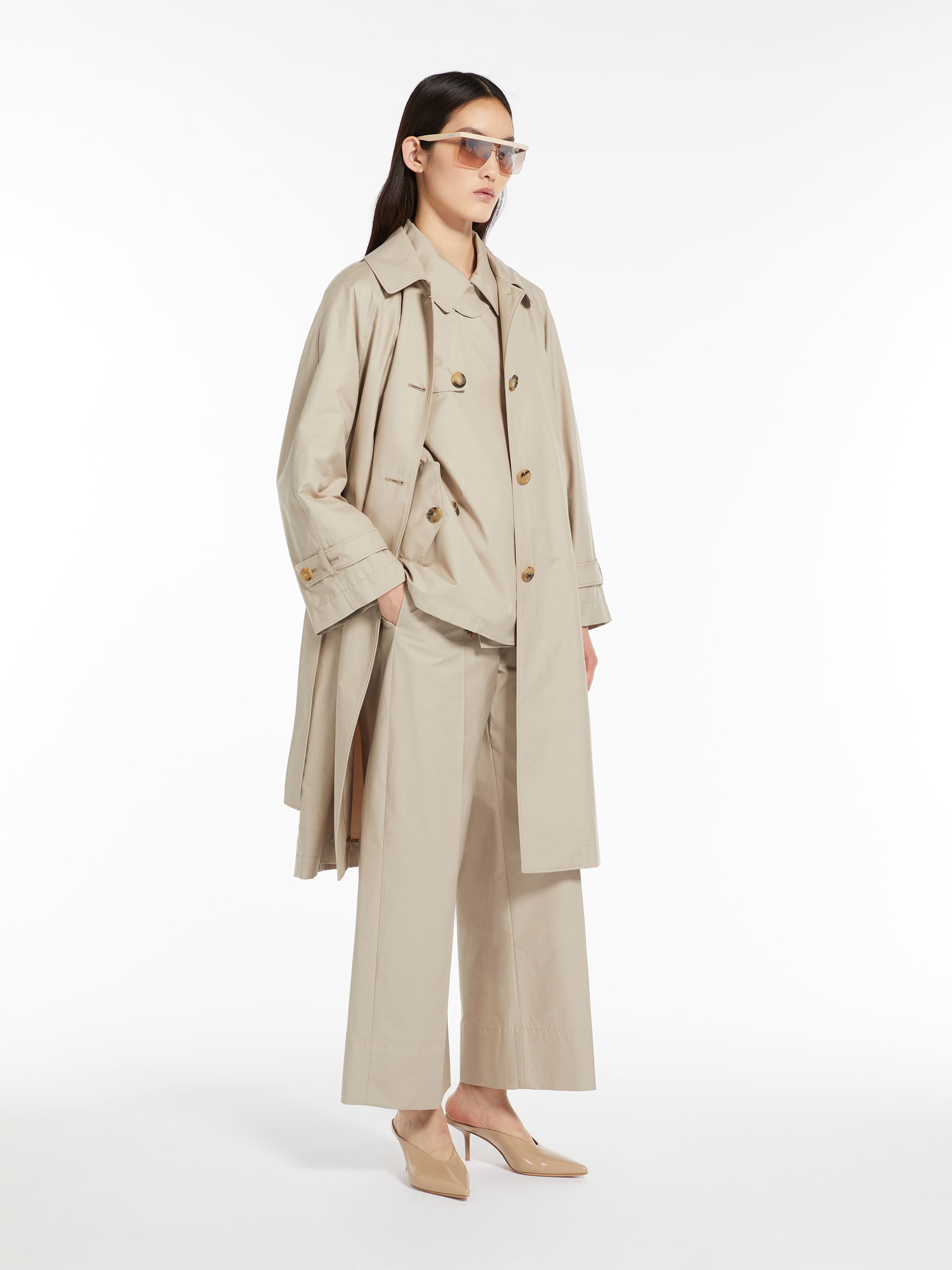Max Mara Trench Monopetto In Nude
