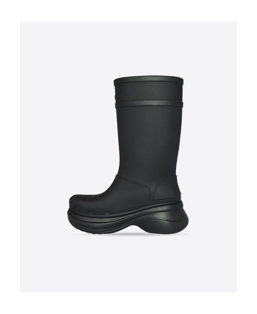 Shop Balenciaga Stivali Crocs Da Uomo In Nero In Black