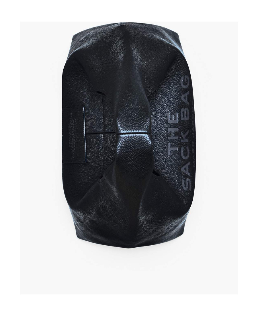 Shop Marc Jacobs The Sack Leather Shoulder Bag In Black
