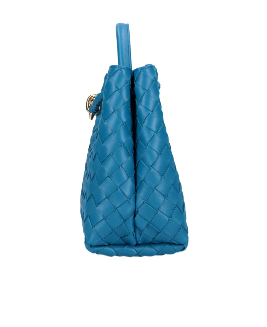 Bottega Veneta Small Andiamo Knitted Shoulder Bag In Nude
