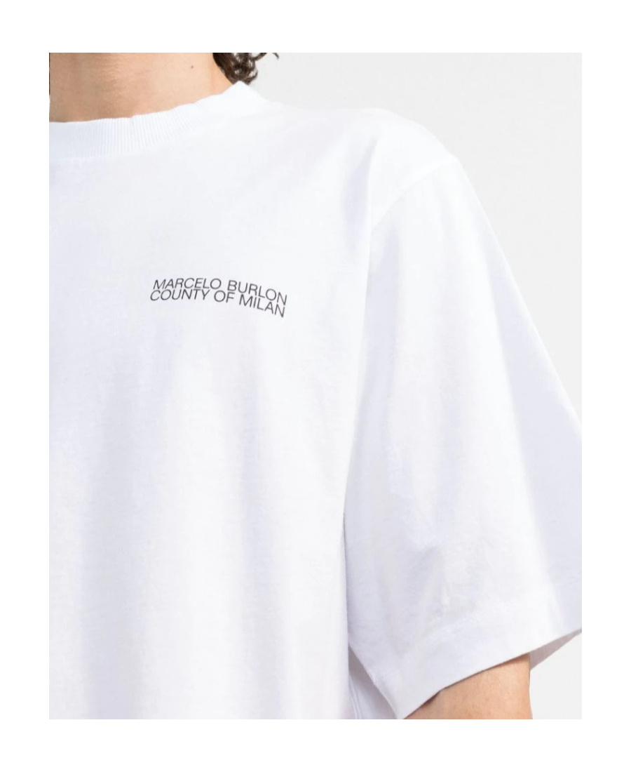 Marcelo Burlon County Of Milan Cross Over Cotton T-shirt In White