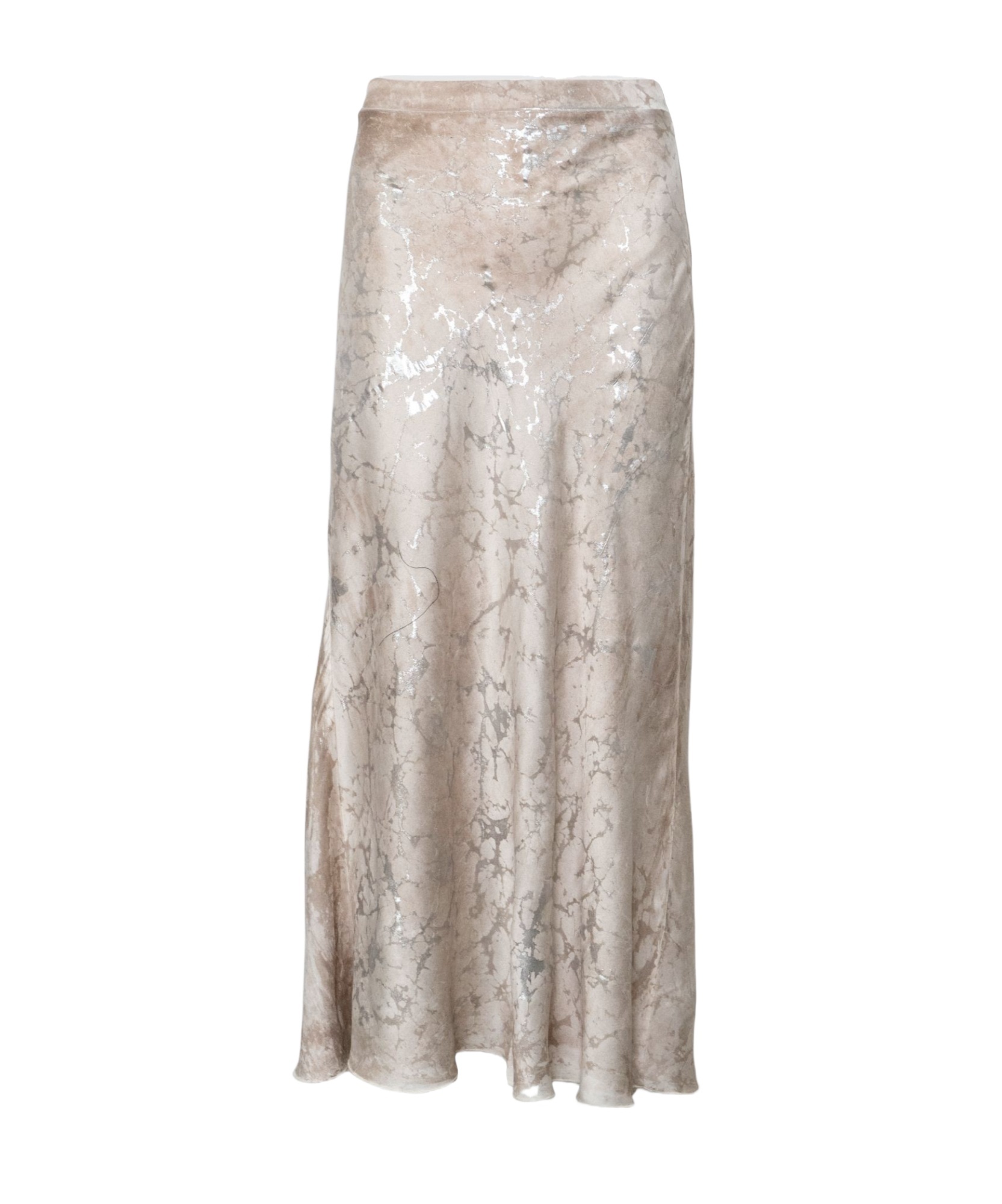 Avant Toi Marbled-effect Midi Skirt In Nude