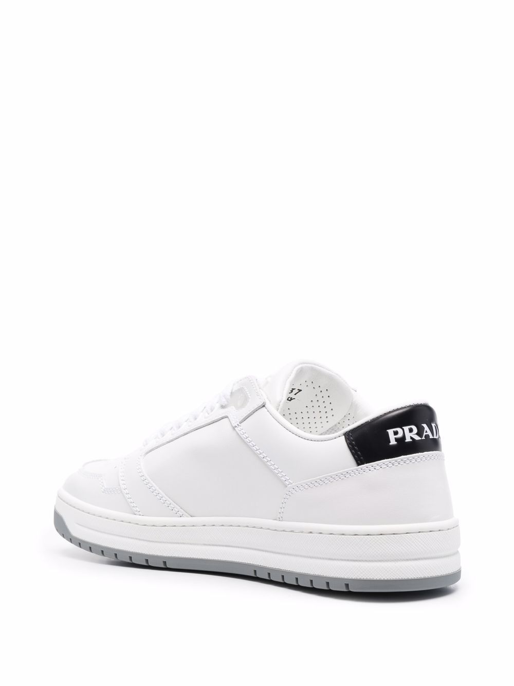 Prada Action Triangle Logo-plaque Low-top Sneakers In White