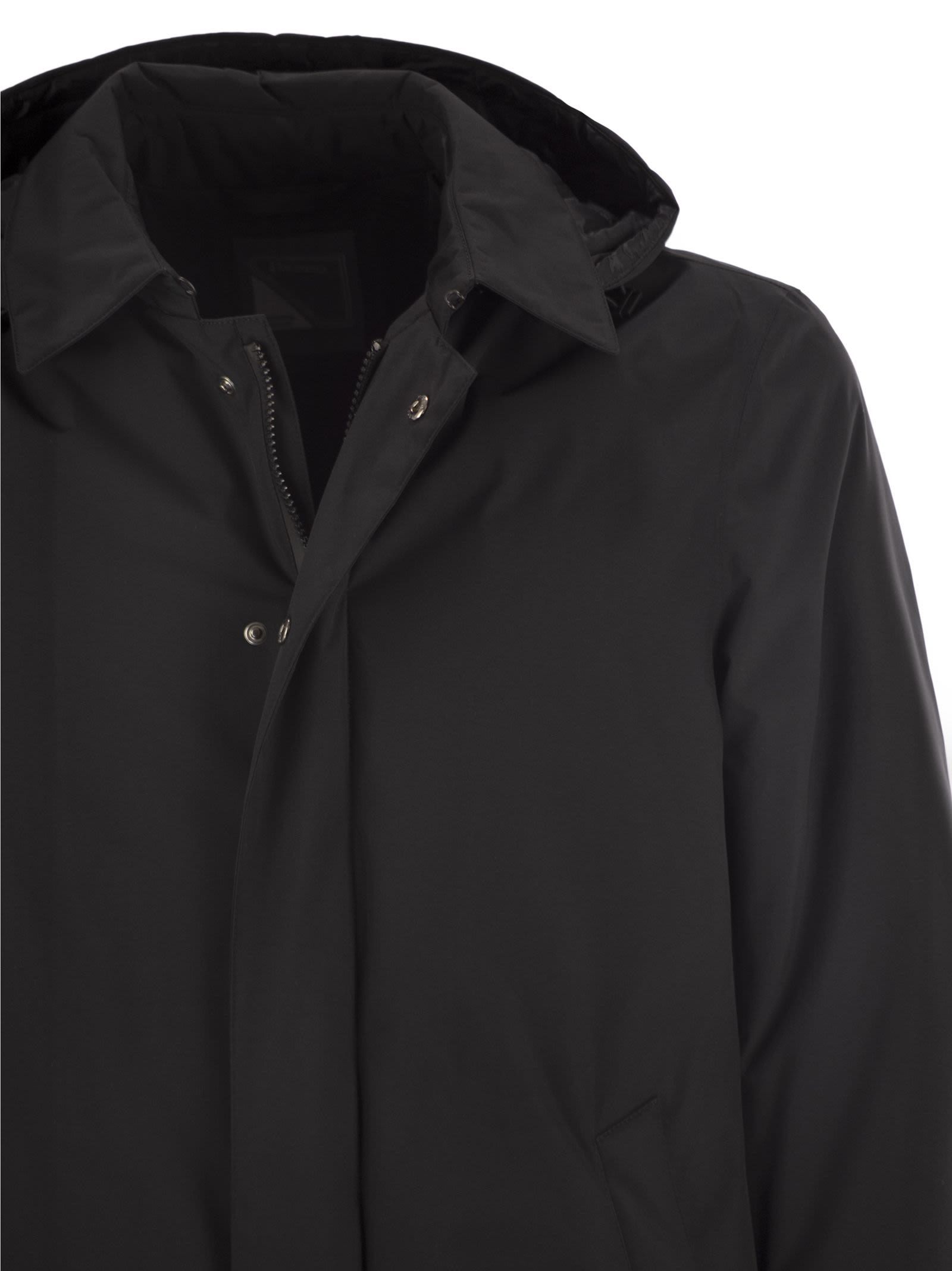 Herno Men Waterproof 2-layer Laminar Fabric In Black