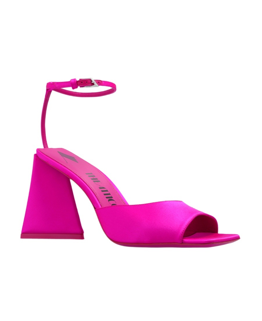 Attico Fuchsia Piper Satin Heel Sandals In Pink