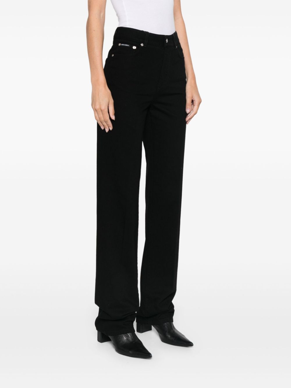 Dolce & Gabbana Straight-leg Jeans In Black