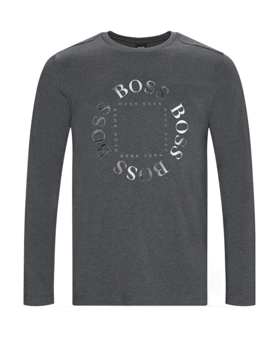 Hugo Boss T-shirt With Round Neck And Long Sleeves In Black
