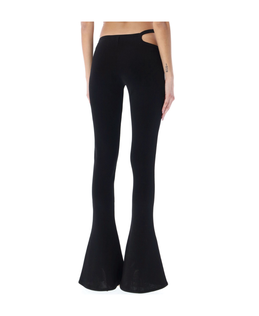 Balmain Cut-out Bootcut Leggings In Black