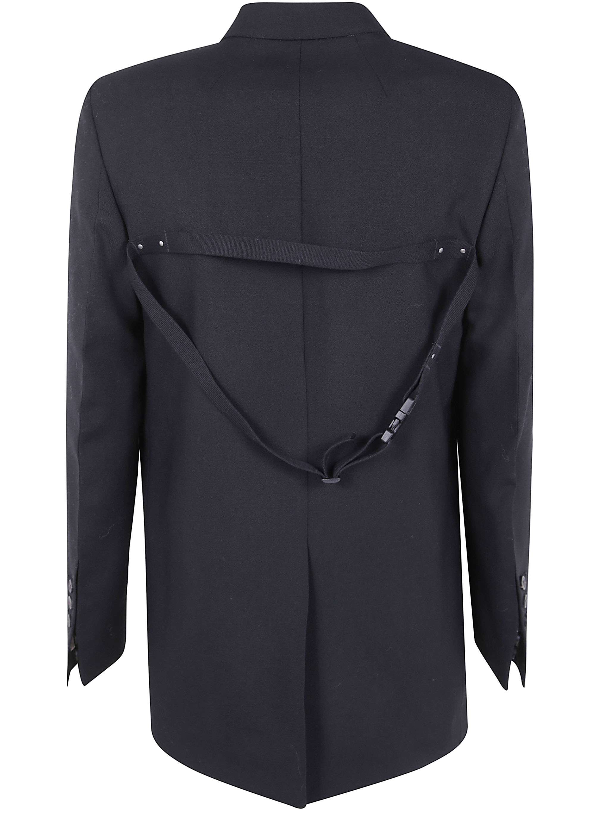 Rick Owens Long-sleeved Casual Jacket In Blue
