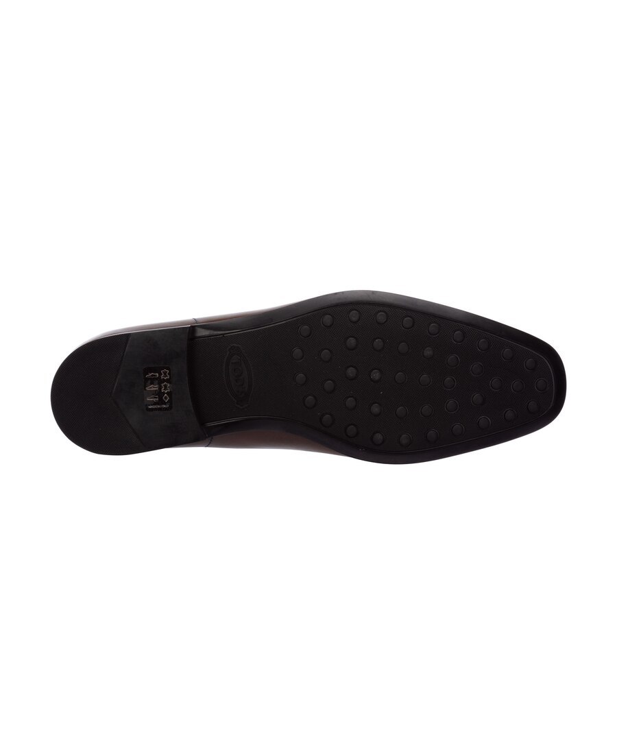 Tod's T Logo Leather Loafers In Black