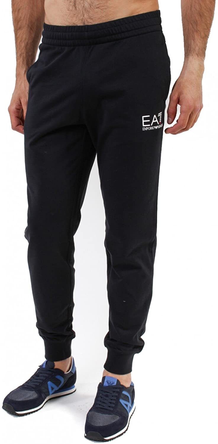 Ea7 Vertical Collar Logo Two-piece Suit In Black