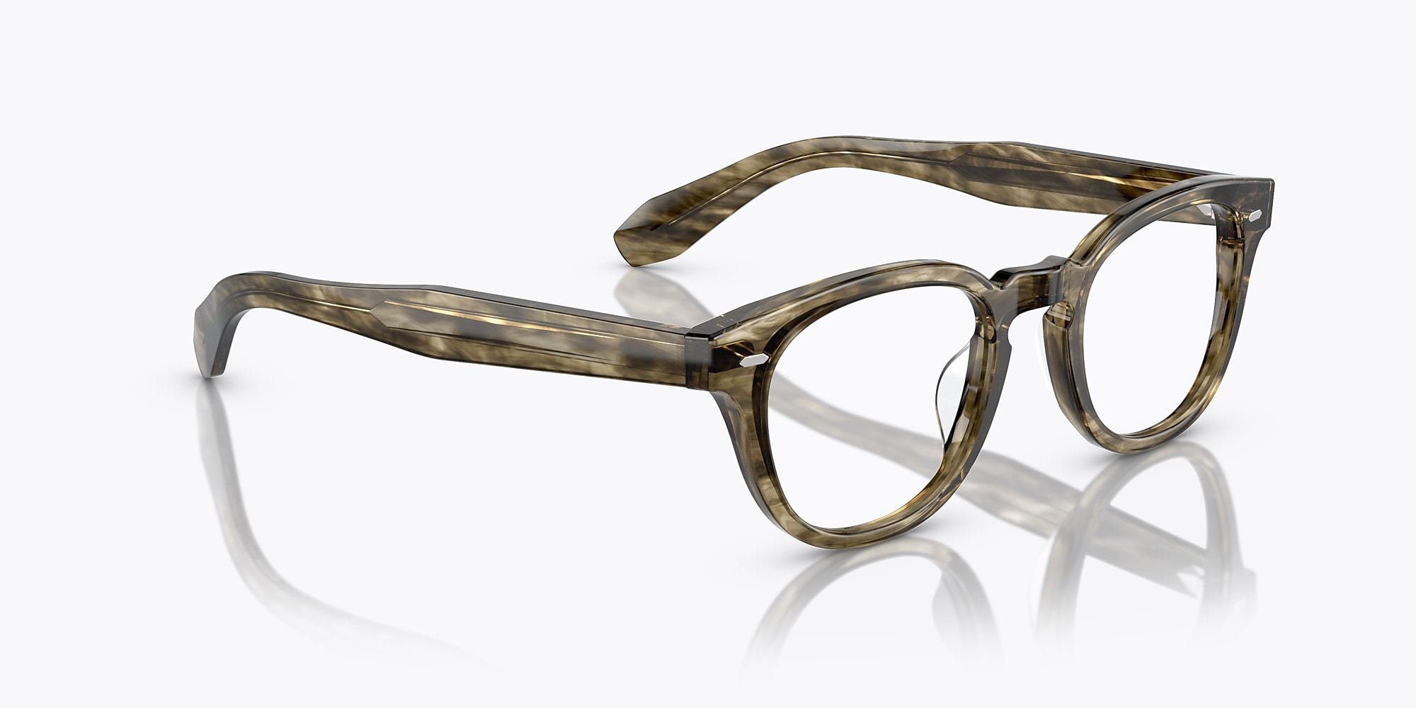 Oliver Peoples Full Frame Plain Mirror In Brown