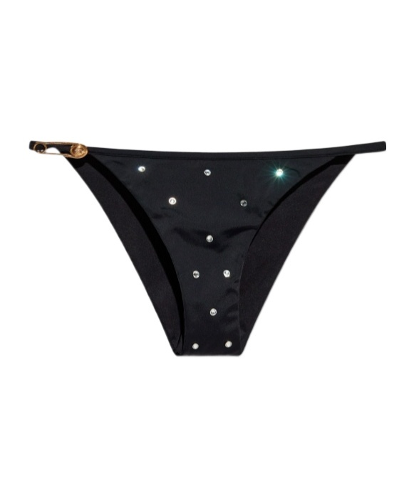 Versace Pattern Swimming Trunks In Black