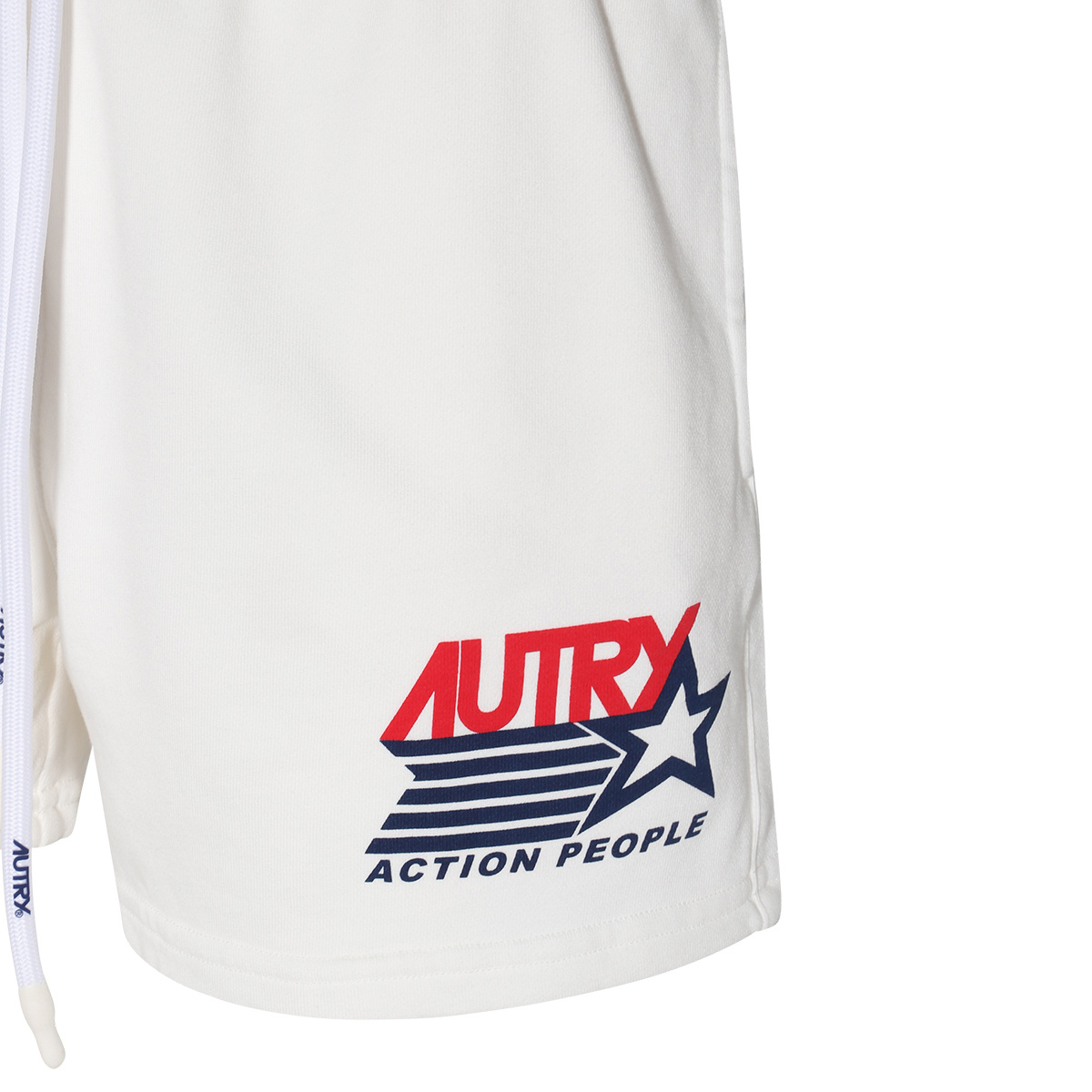Autry Logo-print Drawstring Shorts In White